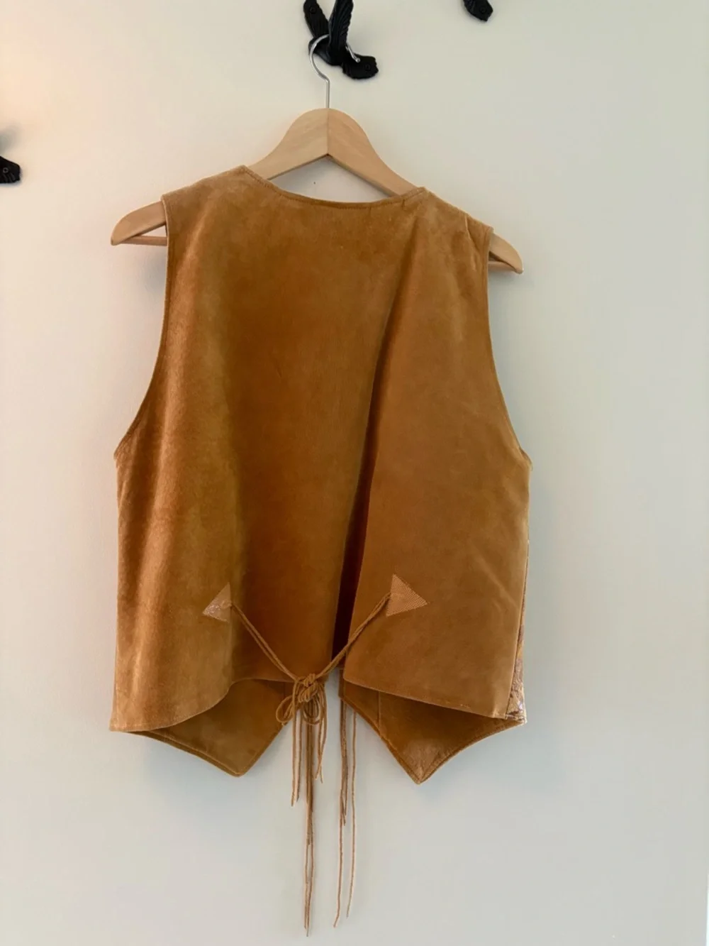 VNTG Stampede Two Piece Vest & Skirt Set, Brown Embossed Leather. - Picture 2 of 8